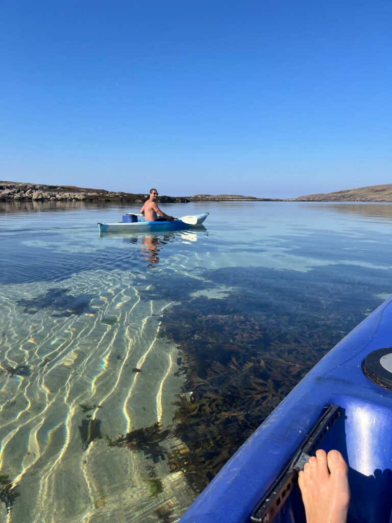 Kayaking on glassy waters