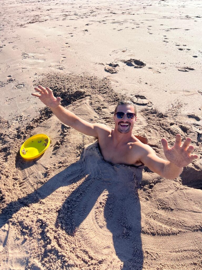 Anthony on the beach in Summer!